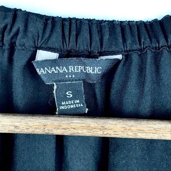 Banana Republic Long Sleeve Gathered Top Black Size S - Picture 5 of 5